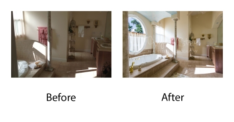 bathroom before + after